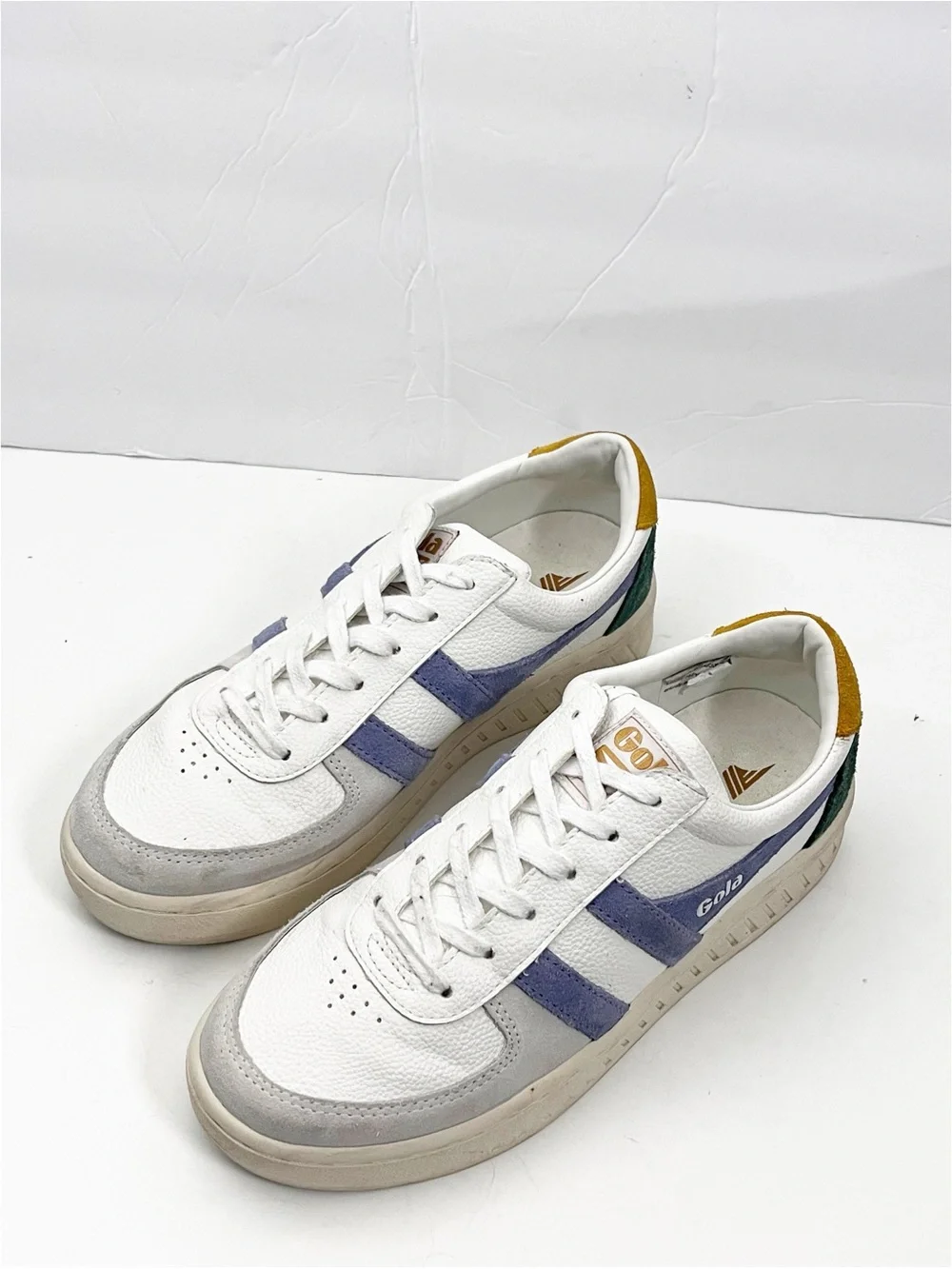 GOLA Grandstand Trident Leather Suede Lace Up Tennis Shoes Sneakers Size 7.5